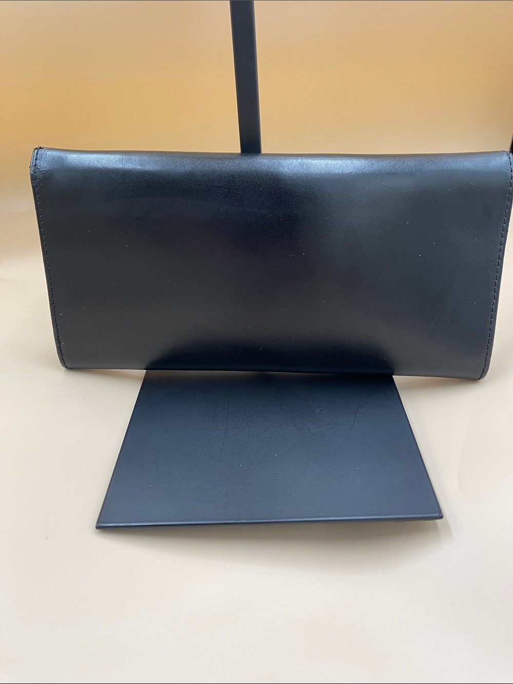 Black Leather Jewelry wallet Travel or Purse Comes with Kendra Scott Necklace